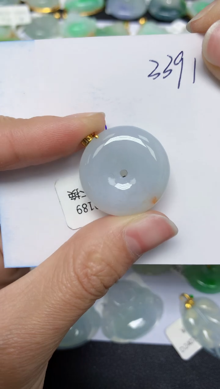 【闪购商品】翡翠颈饰18K金镶嵌天然翡翠A货