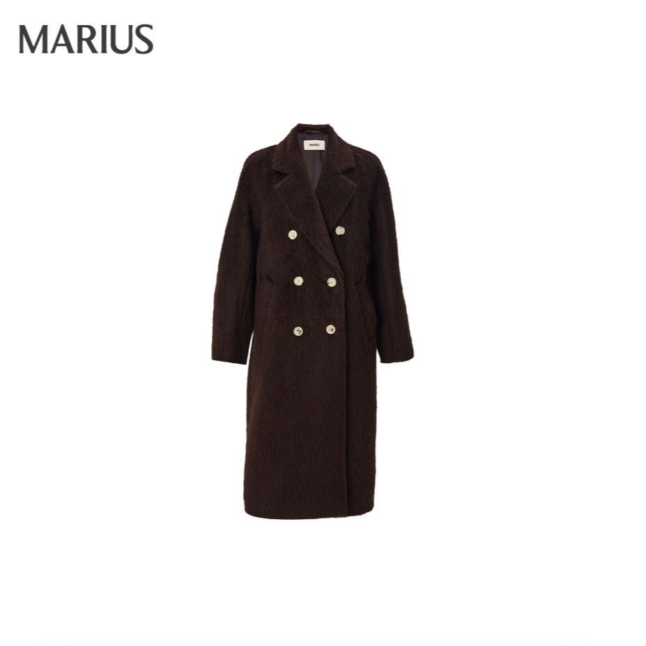 MARIUS "101传承"经典时尚休闲翻领大衣外套
