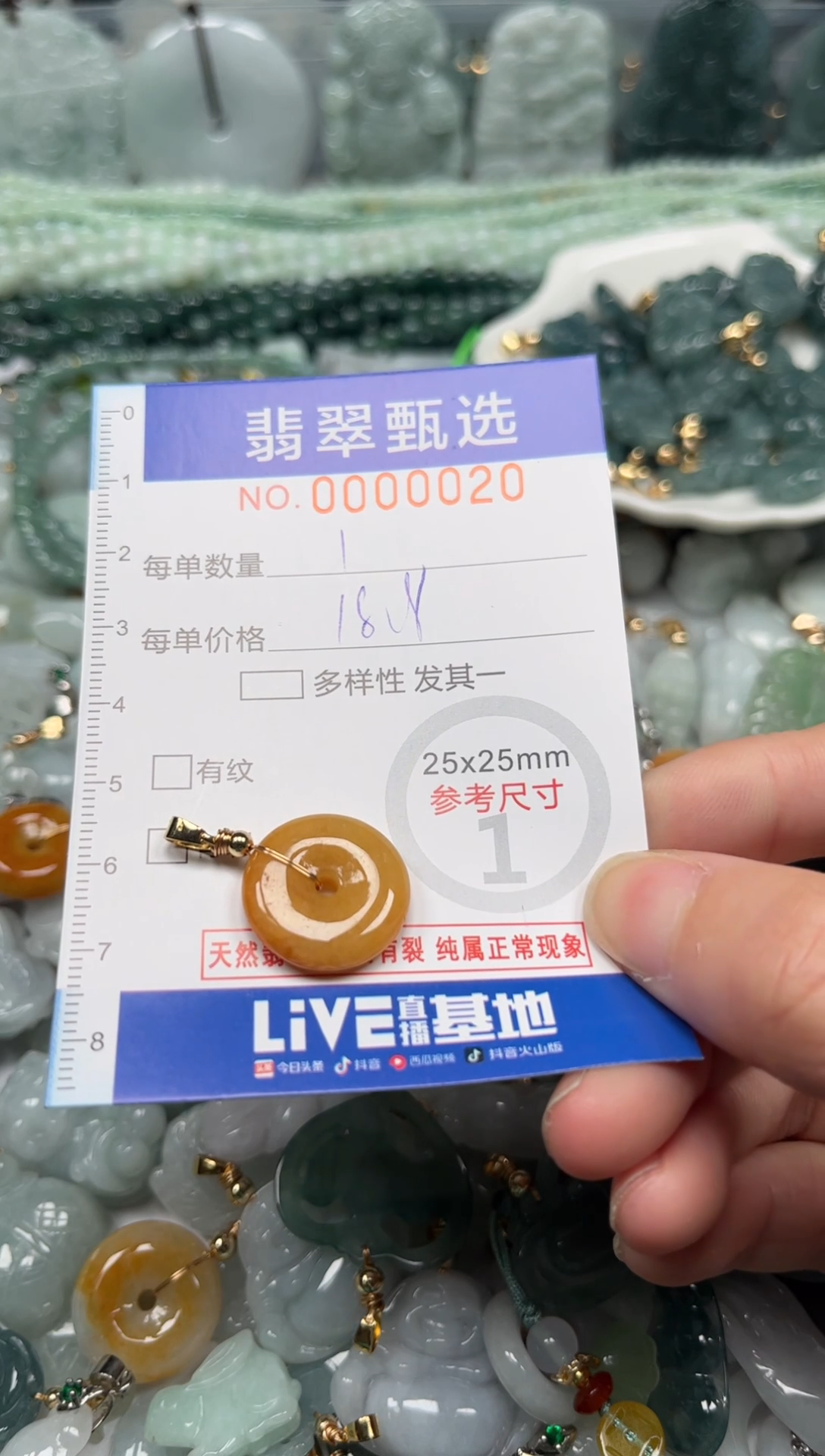 【闪购商品】翡翠颈饰未镶嵌00..0020