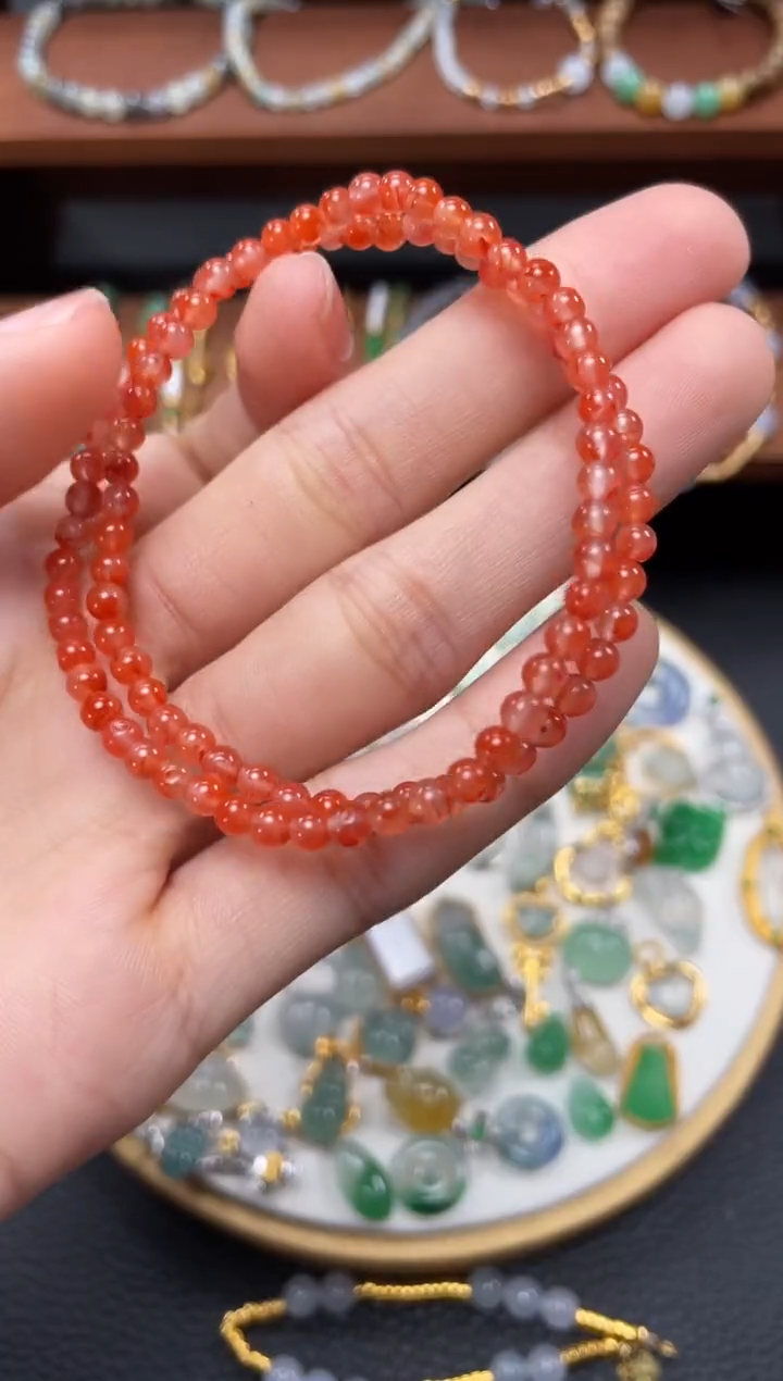 【闪购商品】南红玛瑙手串未镶嵌一个  JK713