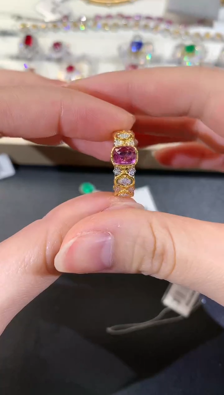 【闪购商品】彩色蓝宝石戒指14K金镶嵌R272|7500