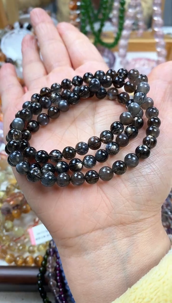 未镶嵌手链长石黑骨干