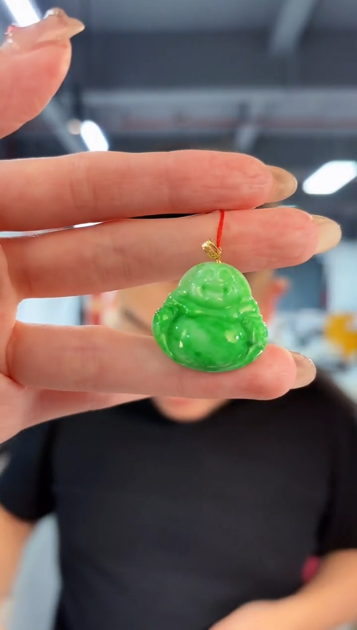 【闪购商品】翡翠颈饰18K金镶嵌缅料A货/支持复检/一件