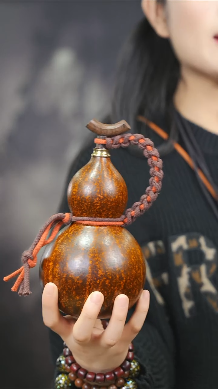 【闪购商品】YA187大漆酒葫芦不包手串及旋转底座