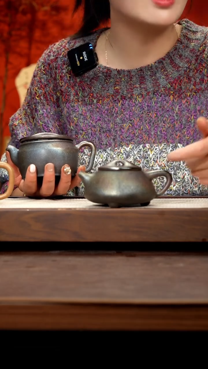 【闪购商品】紫砂茶壶平台紫泥柴烧黑金石瓢