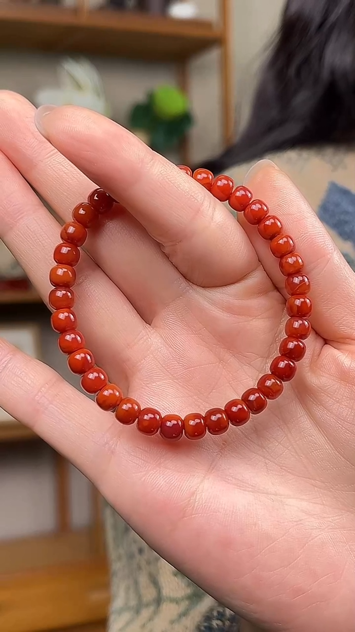 未镶嵌手串南红玛瑙老型瓦西