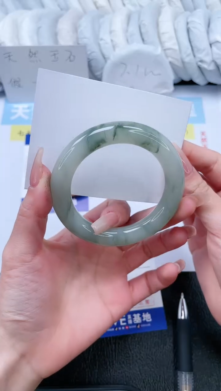 【闪购商品】石英质玉手镯未镶嵌石纹 T246-54.3