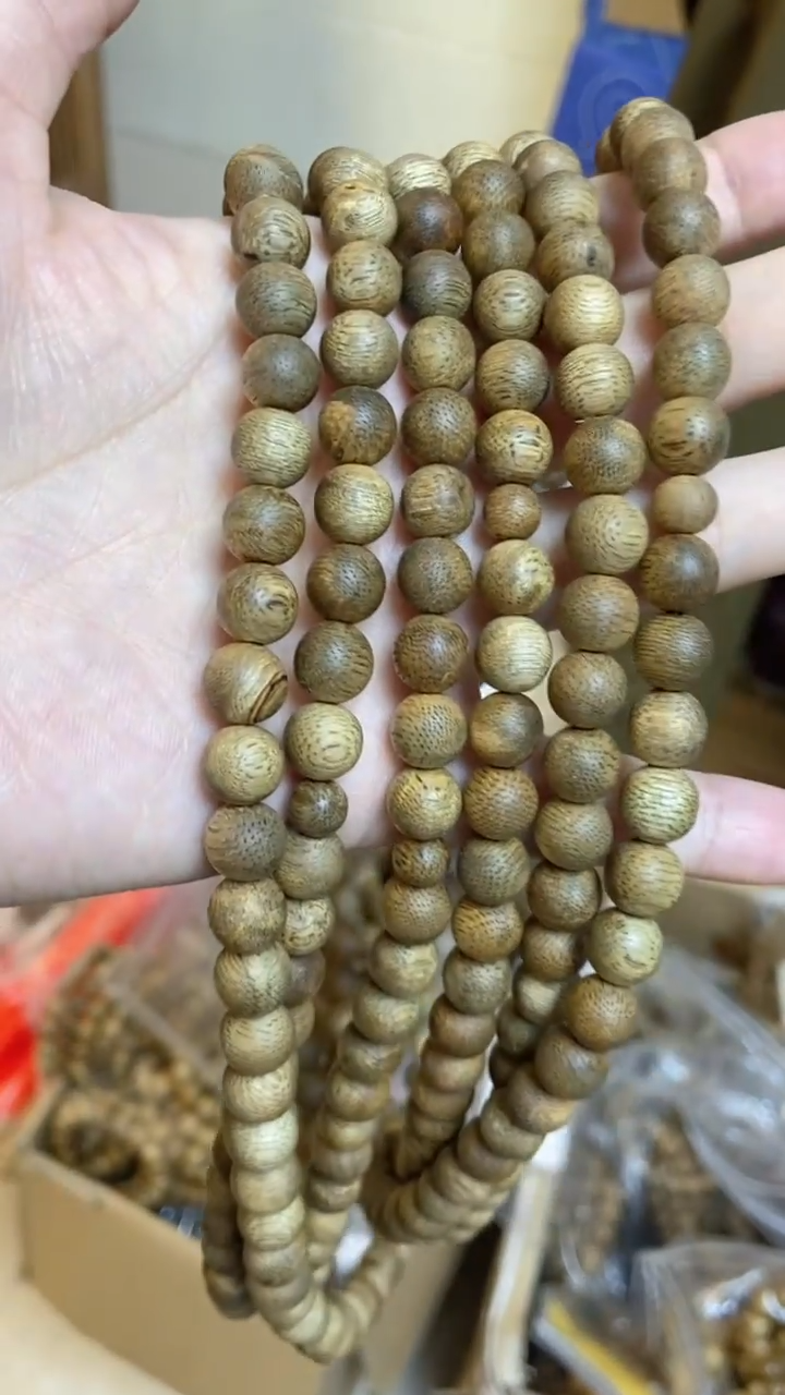 手串沉香文莱圆珠长串0.9虫漏多样性发其一