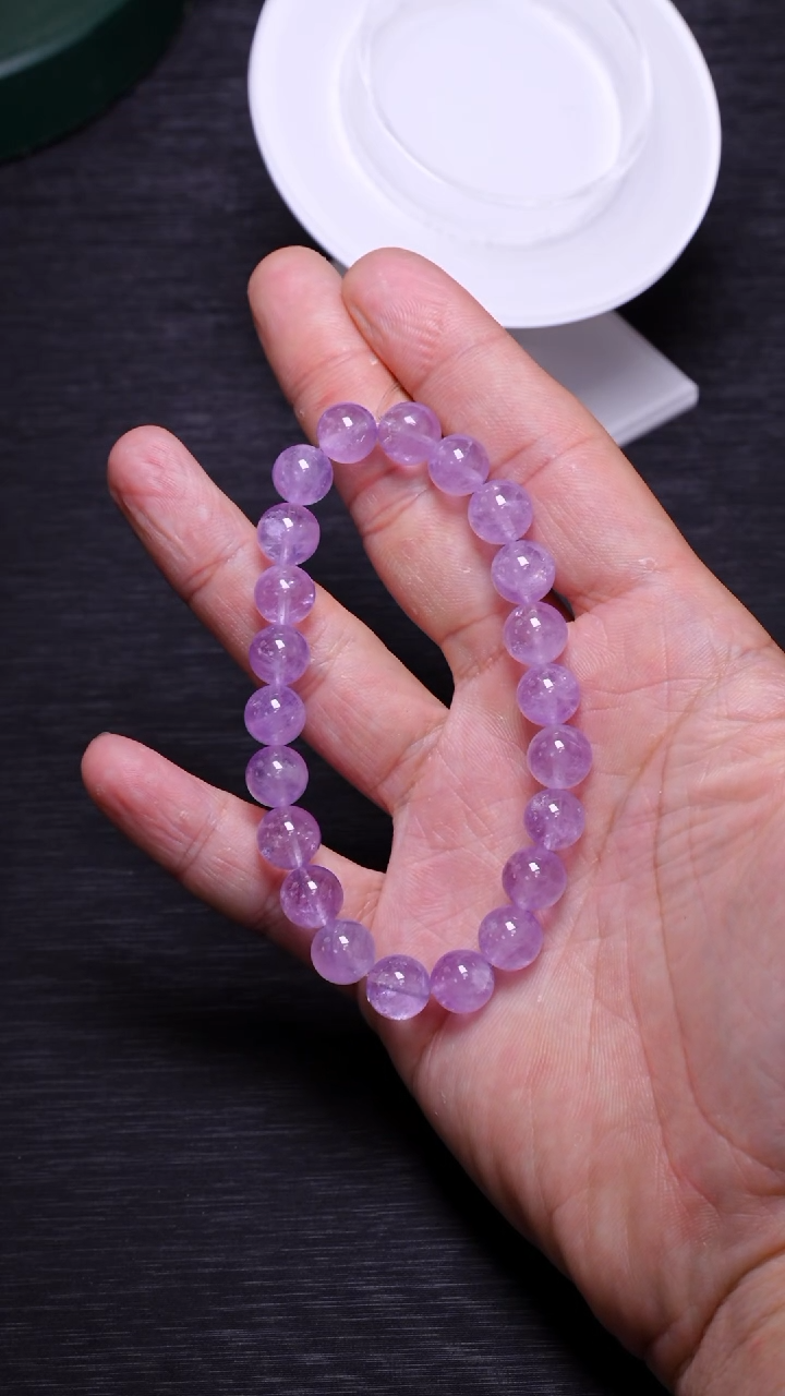 【闪购商品】水晶单圈未镶嵌Q057法国玫瑰紫水晶单圈8mm