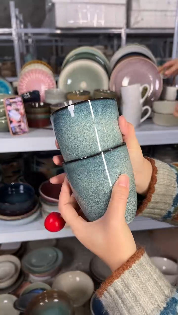 陶瓷外贸尾货瑕疵满20包邮X2手握杯