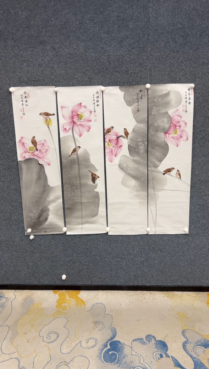 【闪购商品】国画1.22-王夫怀-四尺对开-071