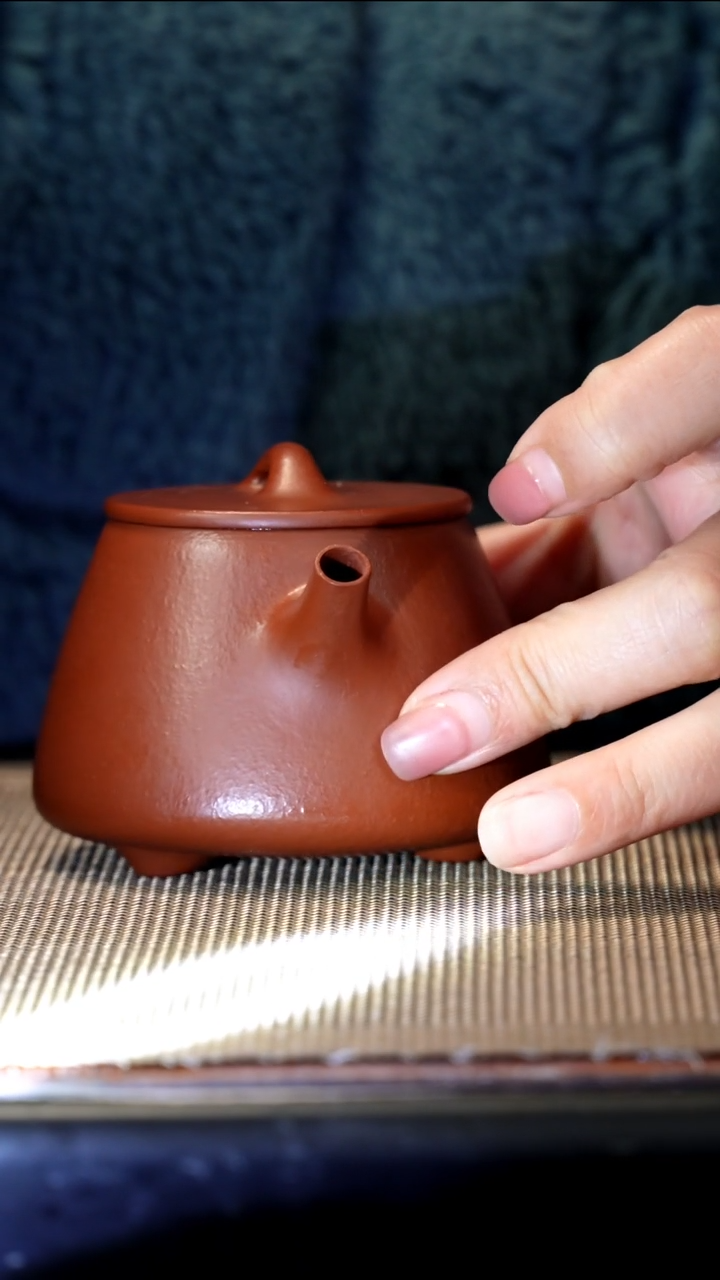 紫砂茶盏r*d朱泥点汤高瓢150CC