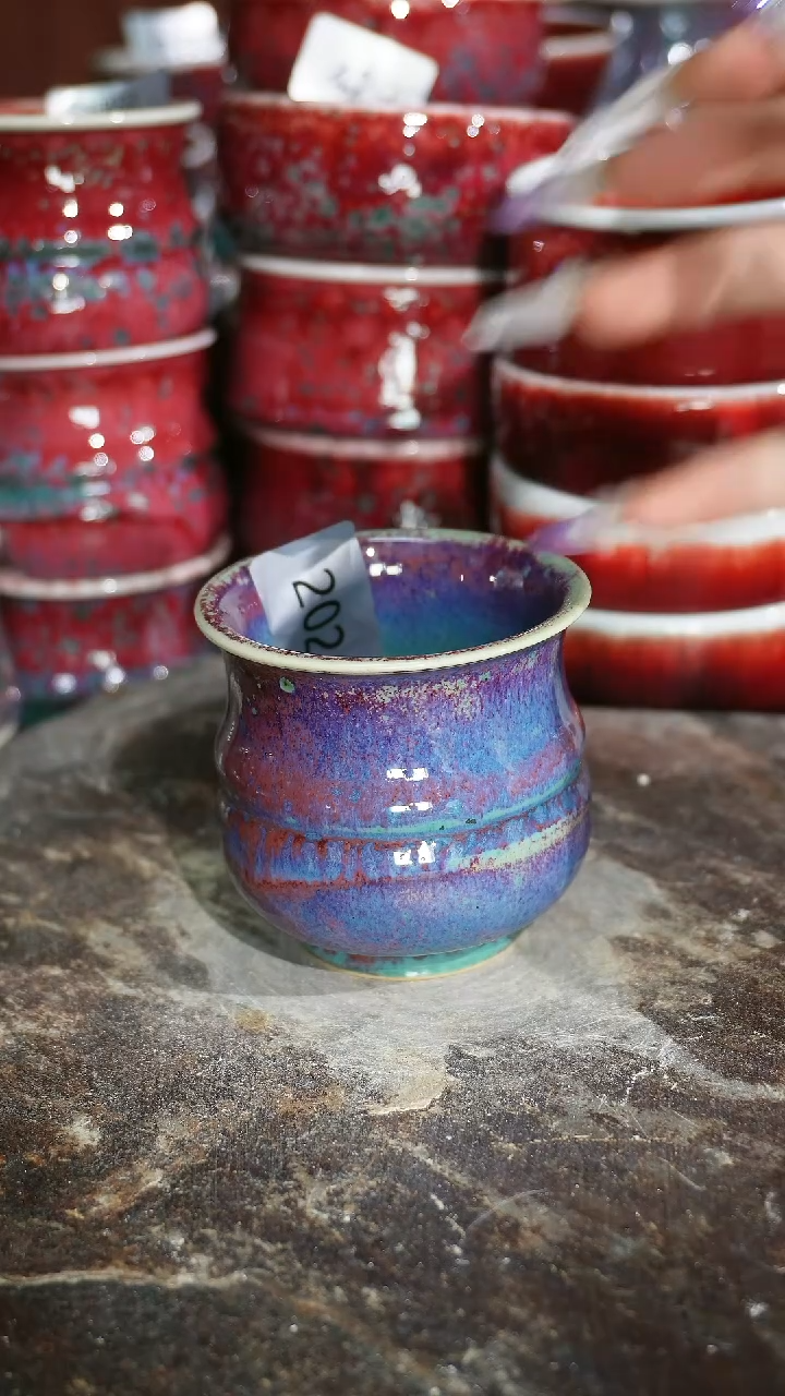 摆件陶精品窑变钧瓷茶器