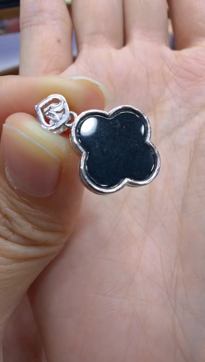 吊坠(不含链)银S925镶嵌翡翠多样性团购发一件