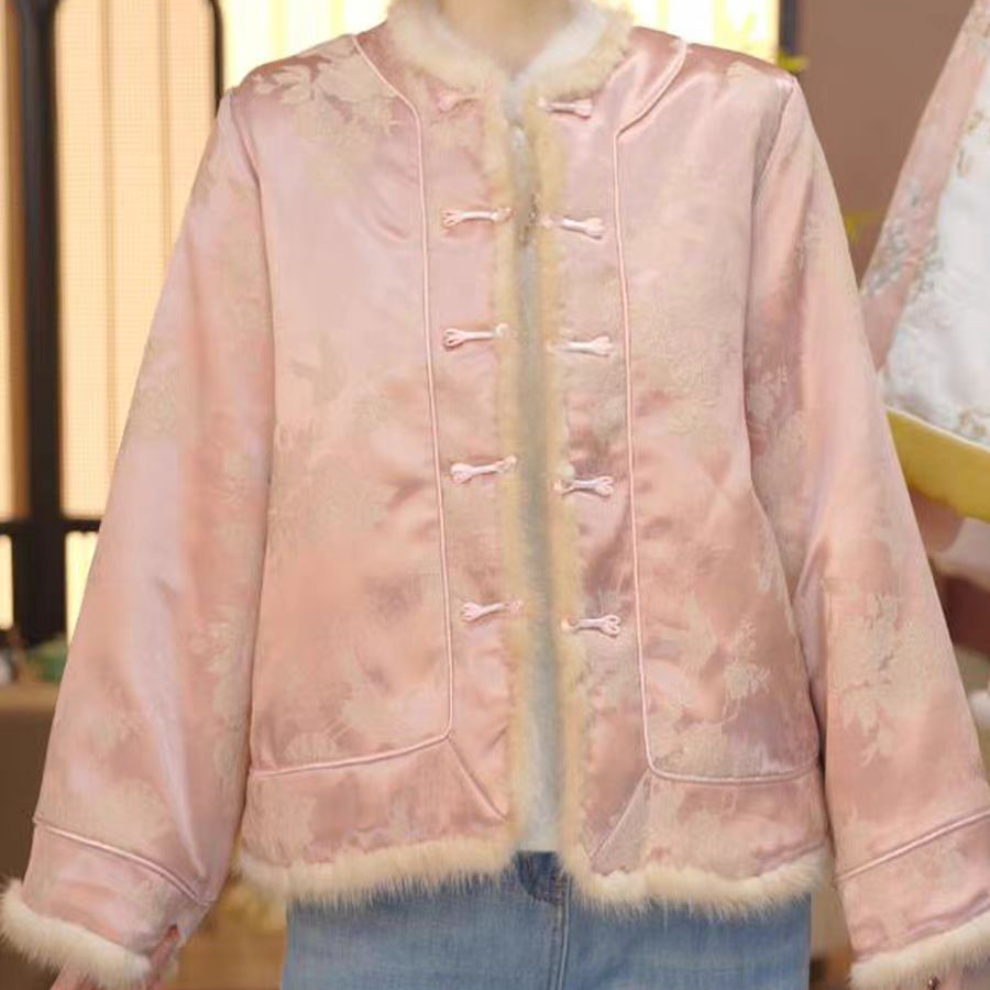 【落华亭】2025冬款新中式新款气质外套2025D2027-芙姿FZ-小白