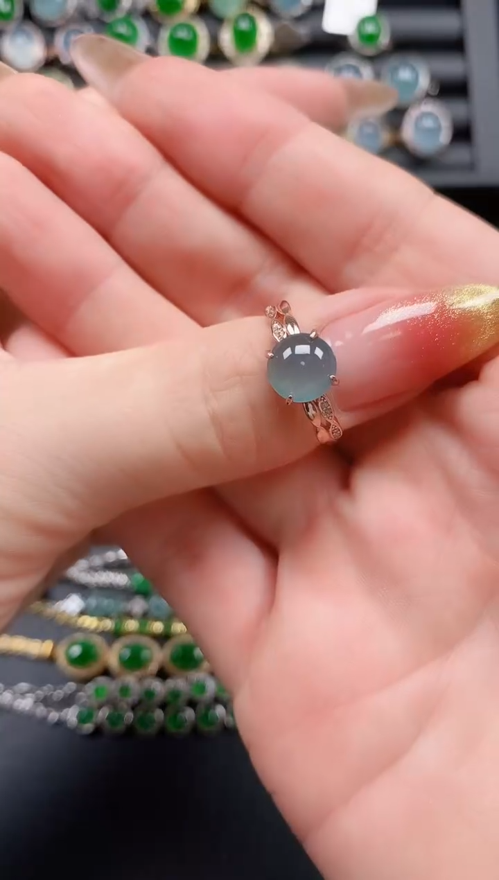 银S925镶嵌戒指翡翠11111