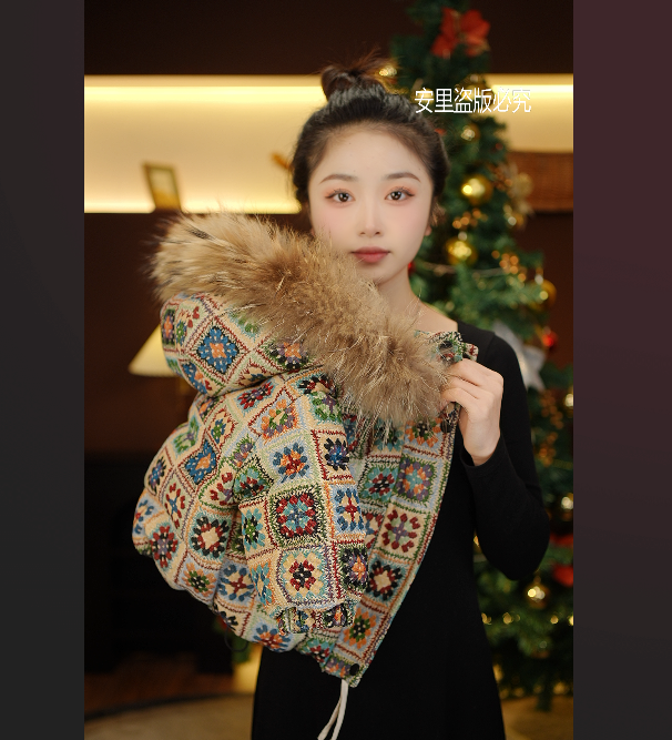 2026冬季儿童新款时尚休闲宽松加厚保暖韩版毛领百搭羽绒服39532