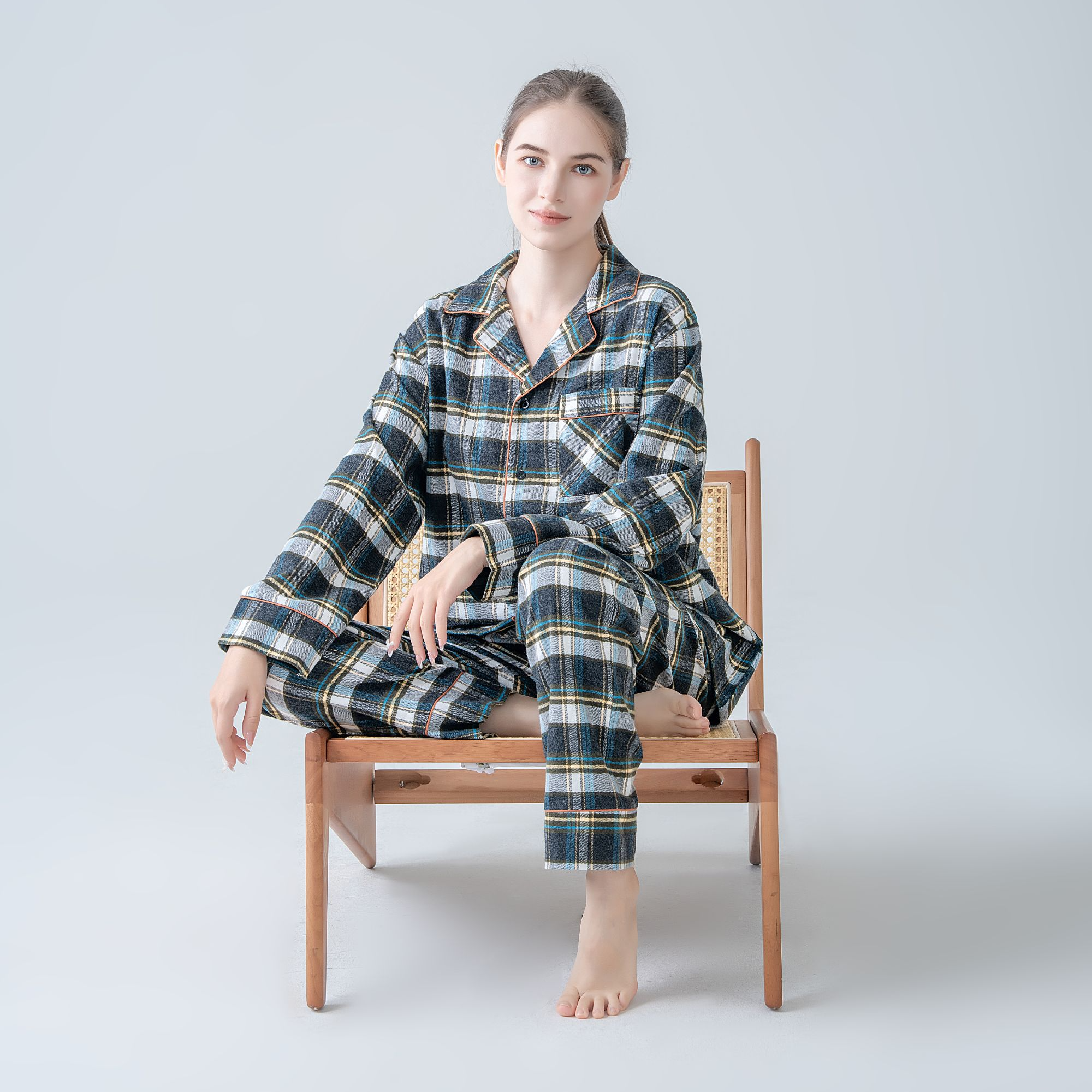 【Regimen系列】秋冬家居服珊瑚绒磨毛法兰绒纯棉睡衣女保暖套装