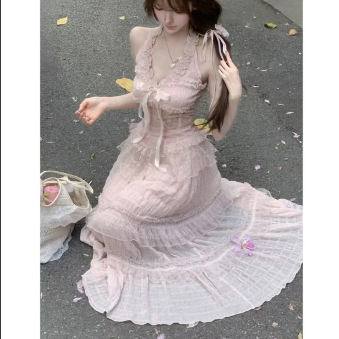 赴约山海 夏温柔风法式设计感显瘦上衣长裙 