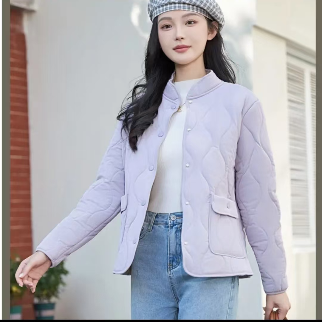 9251-女士5862款摩登考拉（羊毛轻绒衣）（葫芦纹紫色）