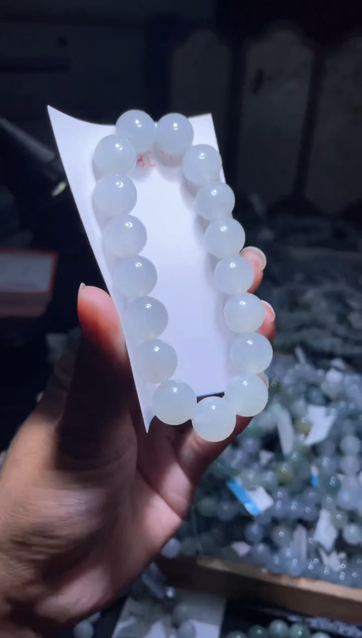 未镶嵌定制翡翠天然缅甸翡翠手串50