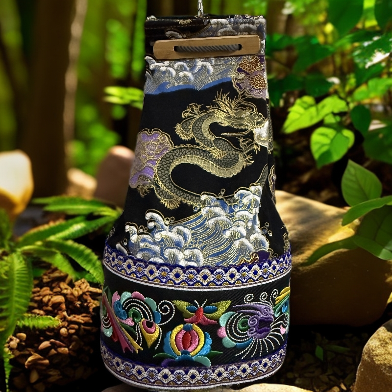 华姐新款黑龙夹板硬圈硬底鹌鹑布袋