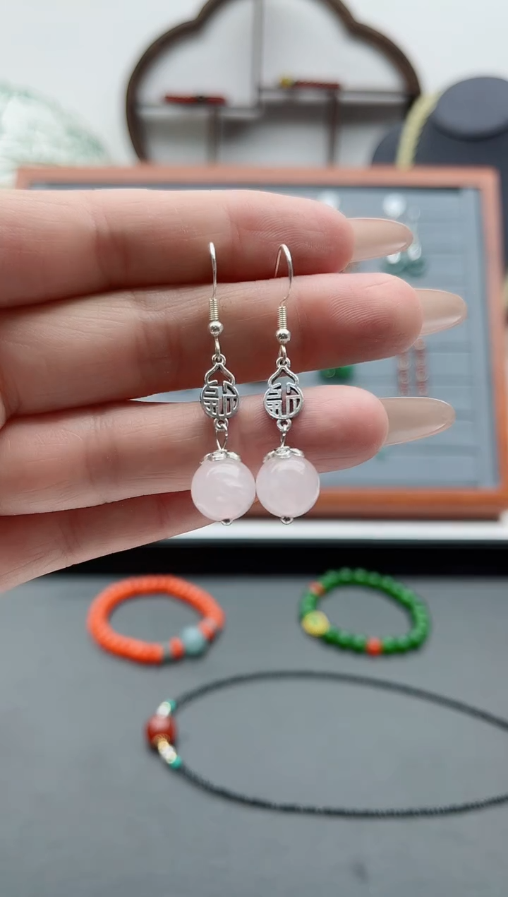 【闪购商品】水晶耳饰银S925镶嵌130A