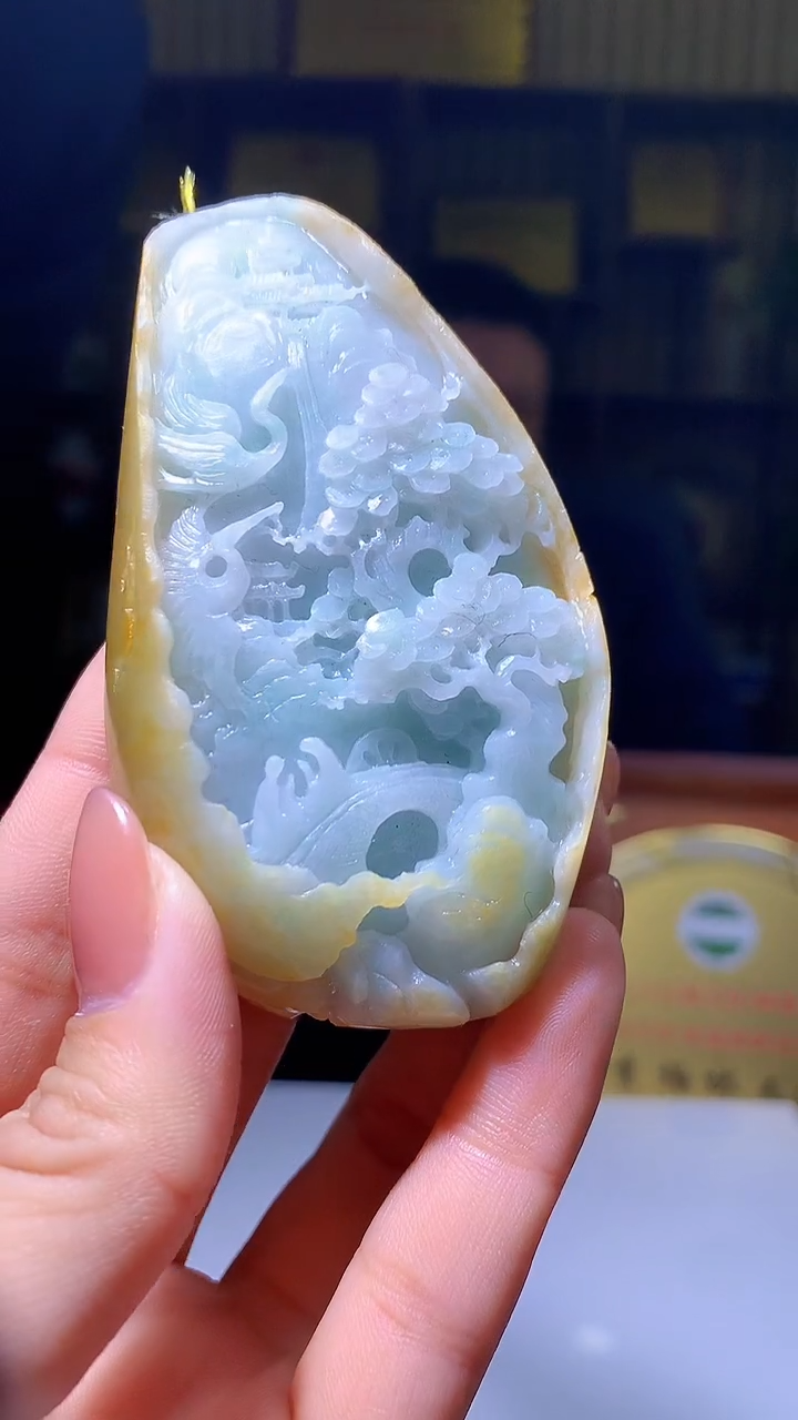 【闪购商品】定制翡翠未镶嵌1031hm-毛货挂件41