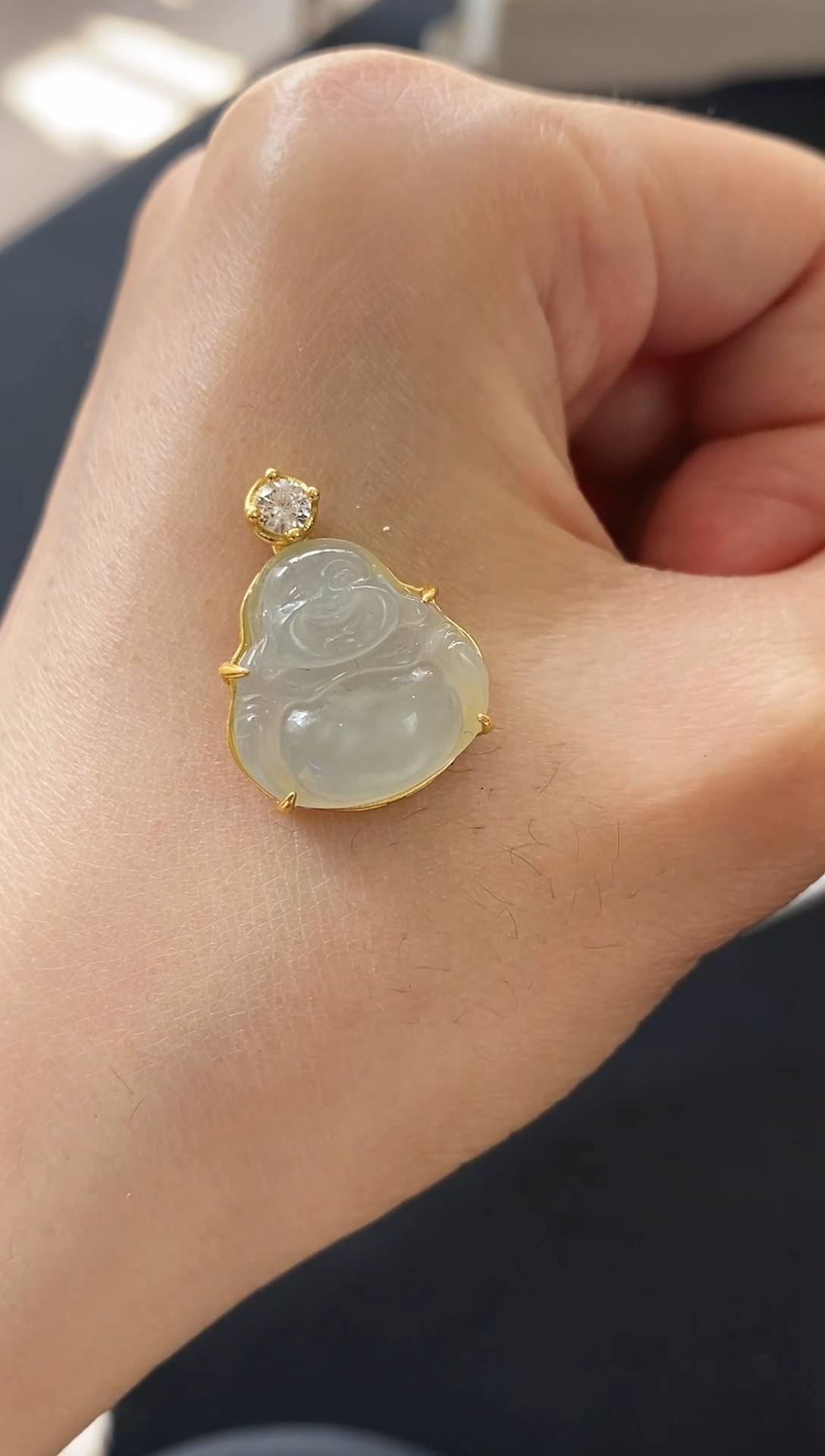 颈饰未镶嵌翡翠佛公~