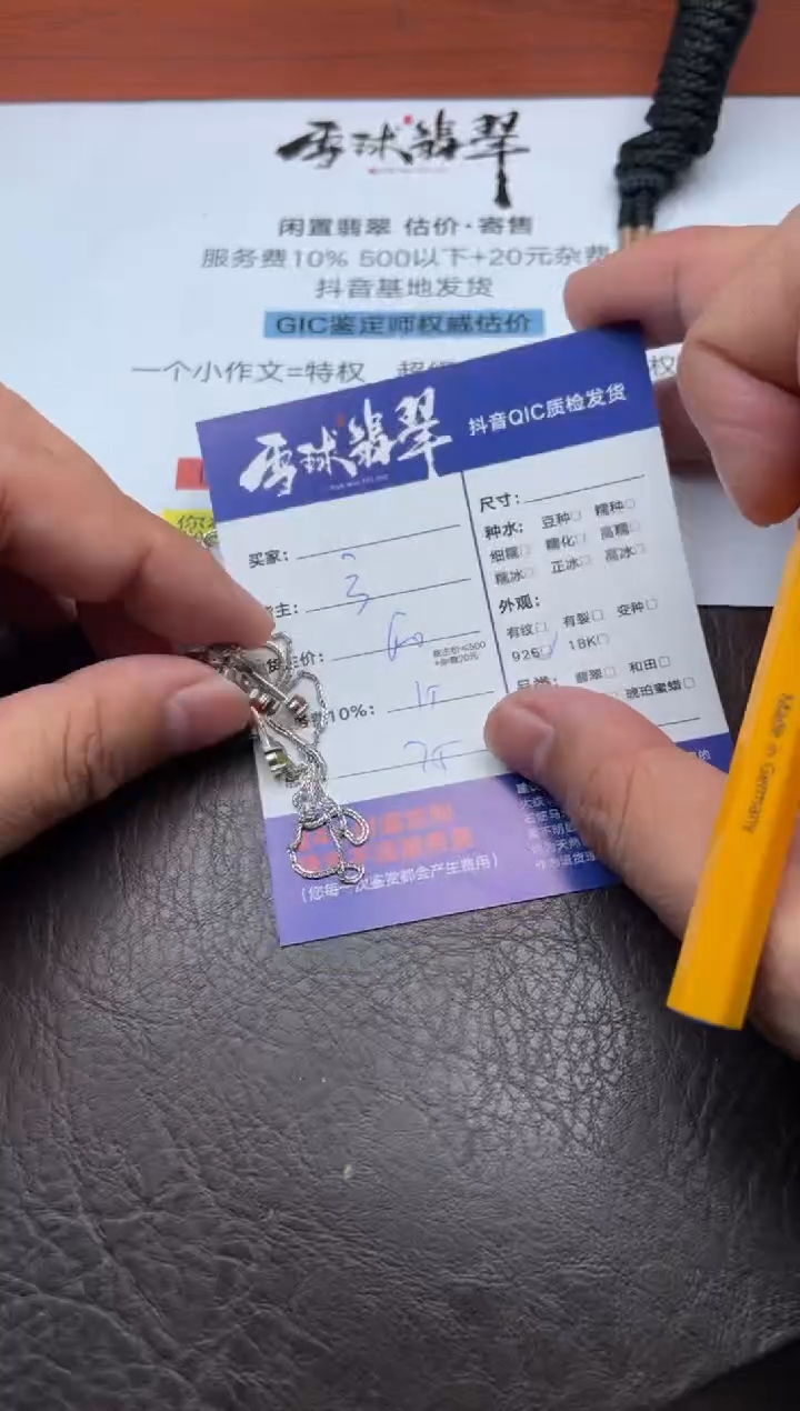 颈饰银S925镶嵌翡翠1235822495
