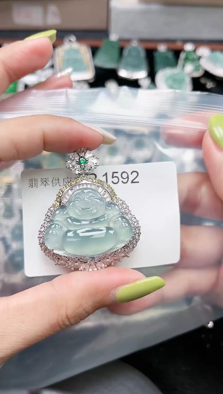 【闪购商品】翡翠颈饰未镶嵌1592赠皮绳
