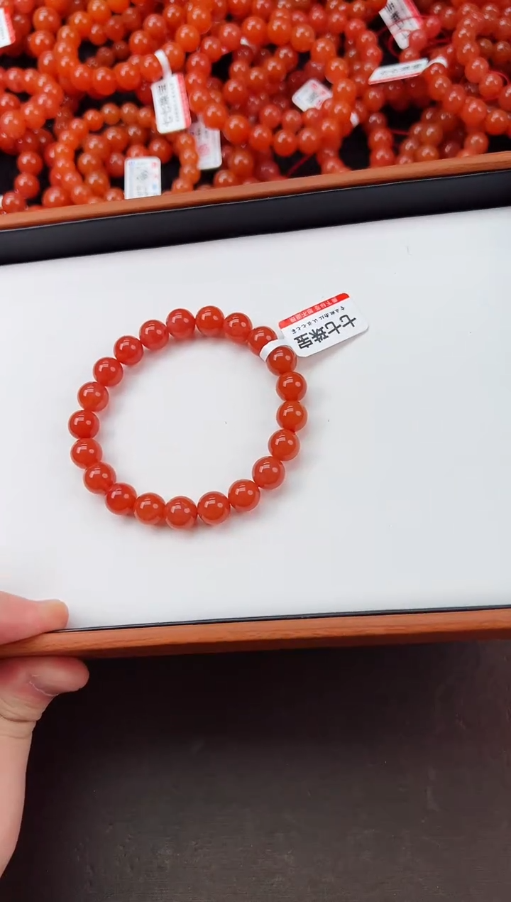 【闪购商品】南红玛瑙亮光手串卡9+未镶嵌保山杨柳滴水洞高品单圈