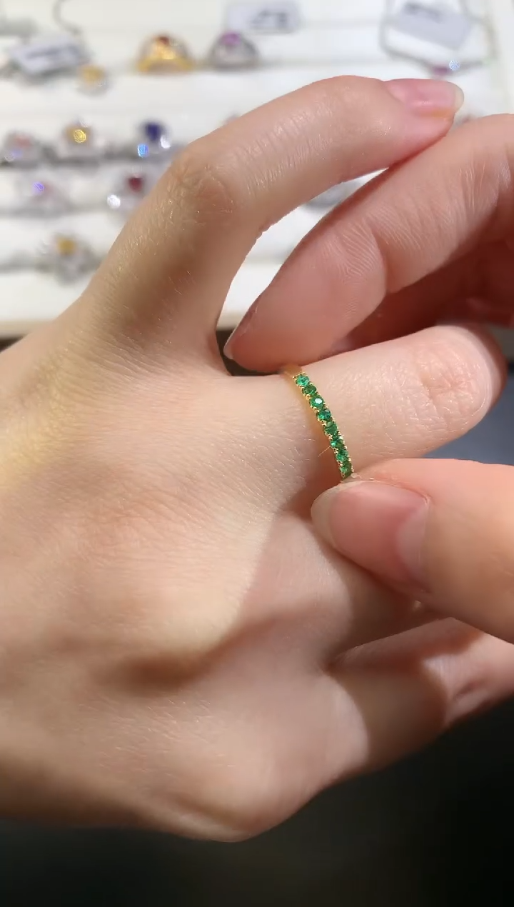 【闪购商品】祖母绿戒指18K金镶嵌S496|1380