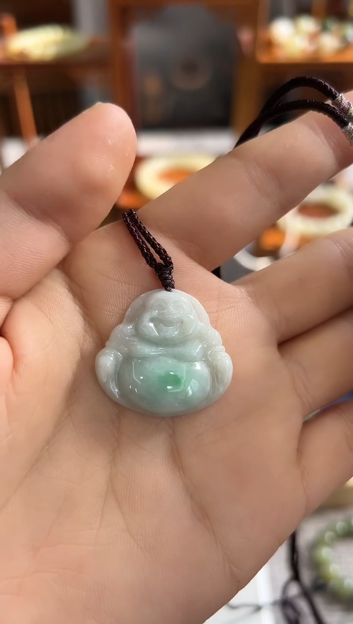 【闪购商品】翡翠颈饰未镶嵌629085-翡翠色佛多样性发货