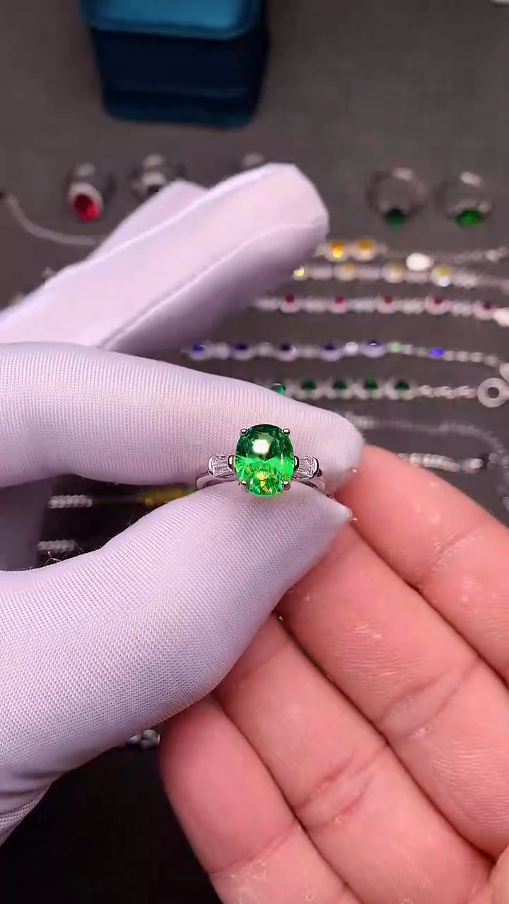 【闪购商品】石榴石（沙弗莱）戒指银S925镶嵌.......