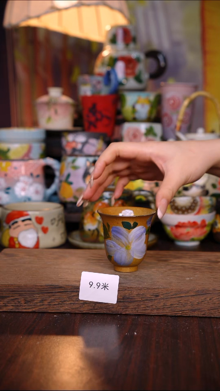 杯子陶泥垚手作 景德镇手工手绘陶瓷器物