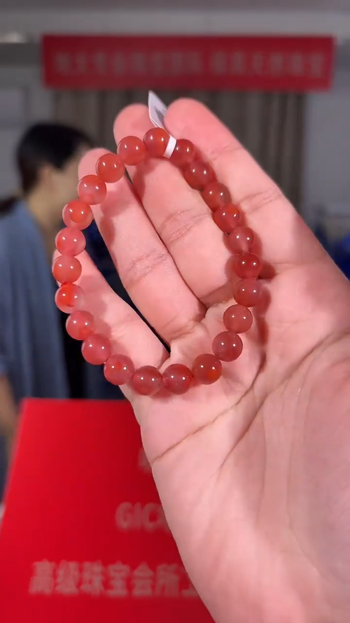 【闪购商品】南红玛瑙手串未镶嵌8mm+南红冰飘手串单圈