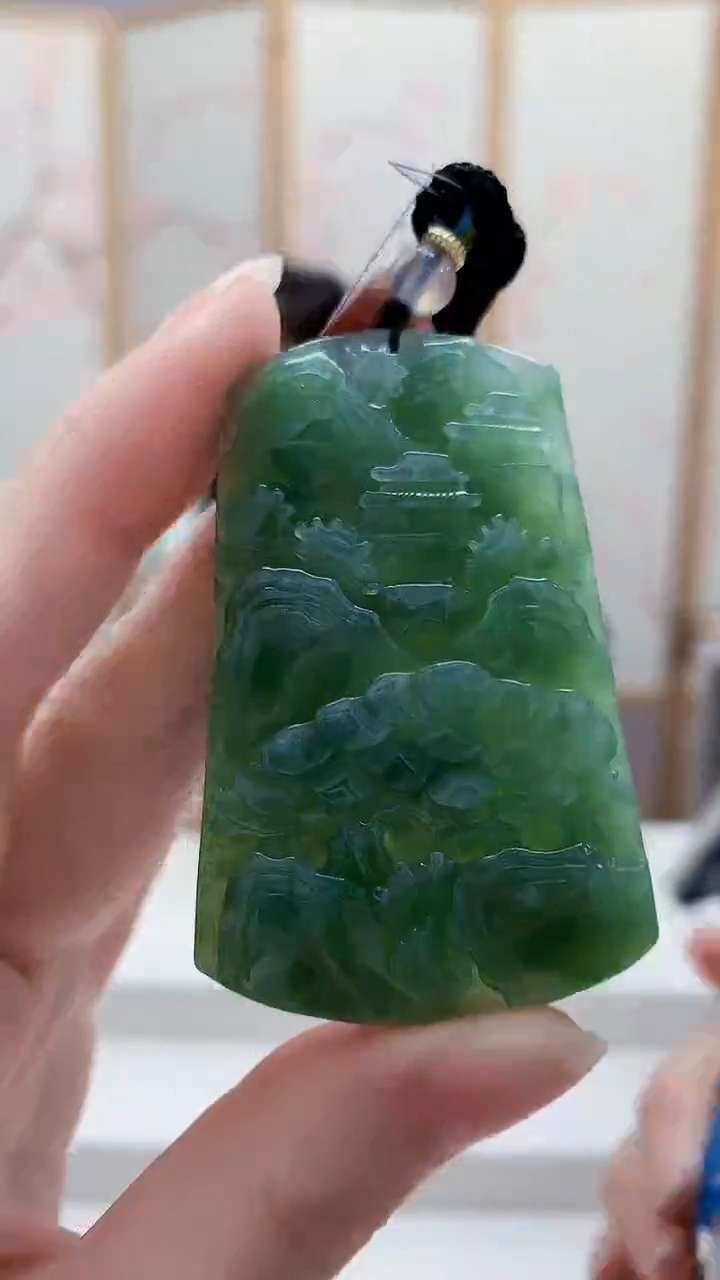 未镶嵌定制翡翠5160ry-毛货挂件89