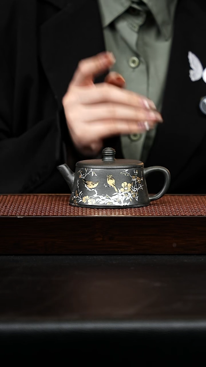 茶壶紫砂柱础壶 