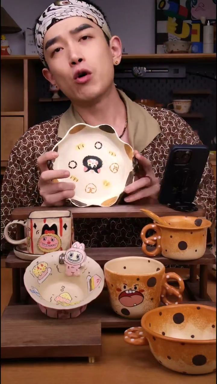杯子景德镇可爱设计师款陶瓷
