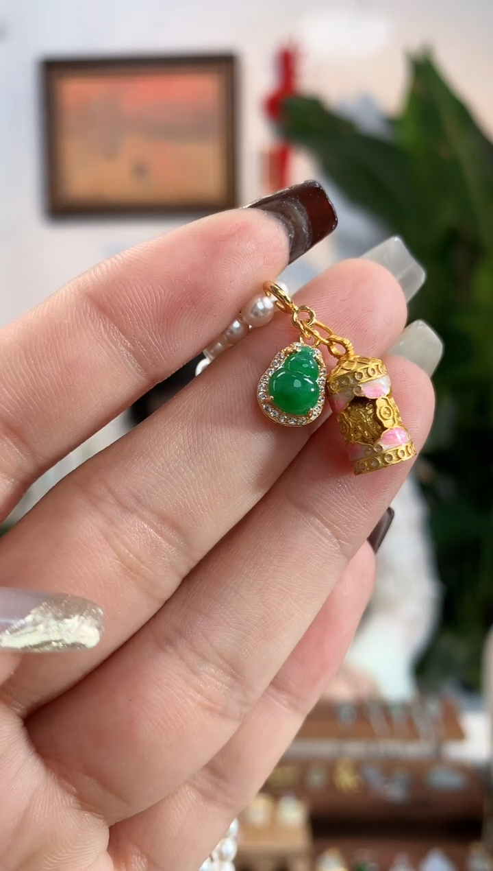 【闪购商品】翡翠银S925镶嵌吊坠(不含链)吊坠