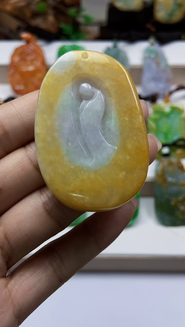 颈饰未镶嵌翡翠翡翠A货