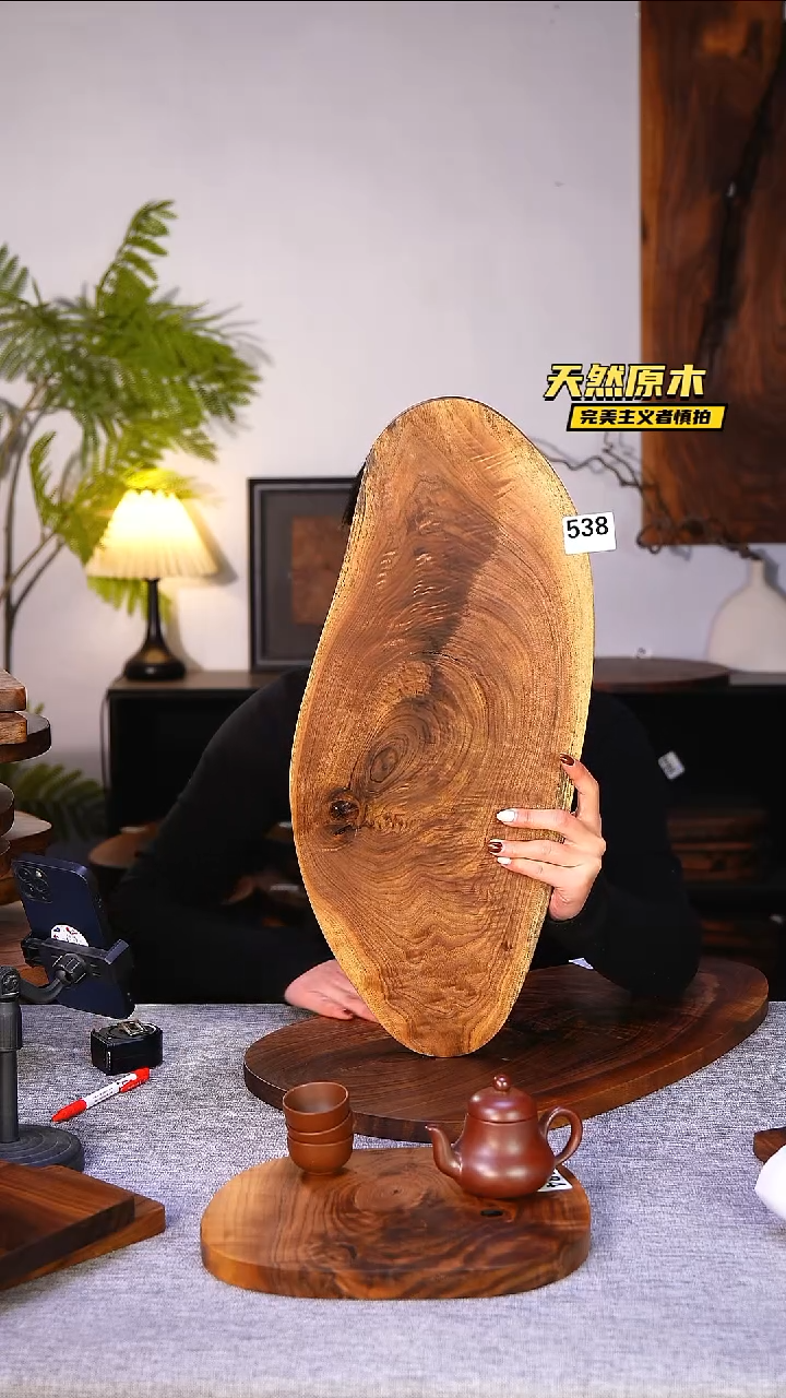 木北美黑胡桃原木.干裂疤结不属于商品质量问题完美主义者慎拍