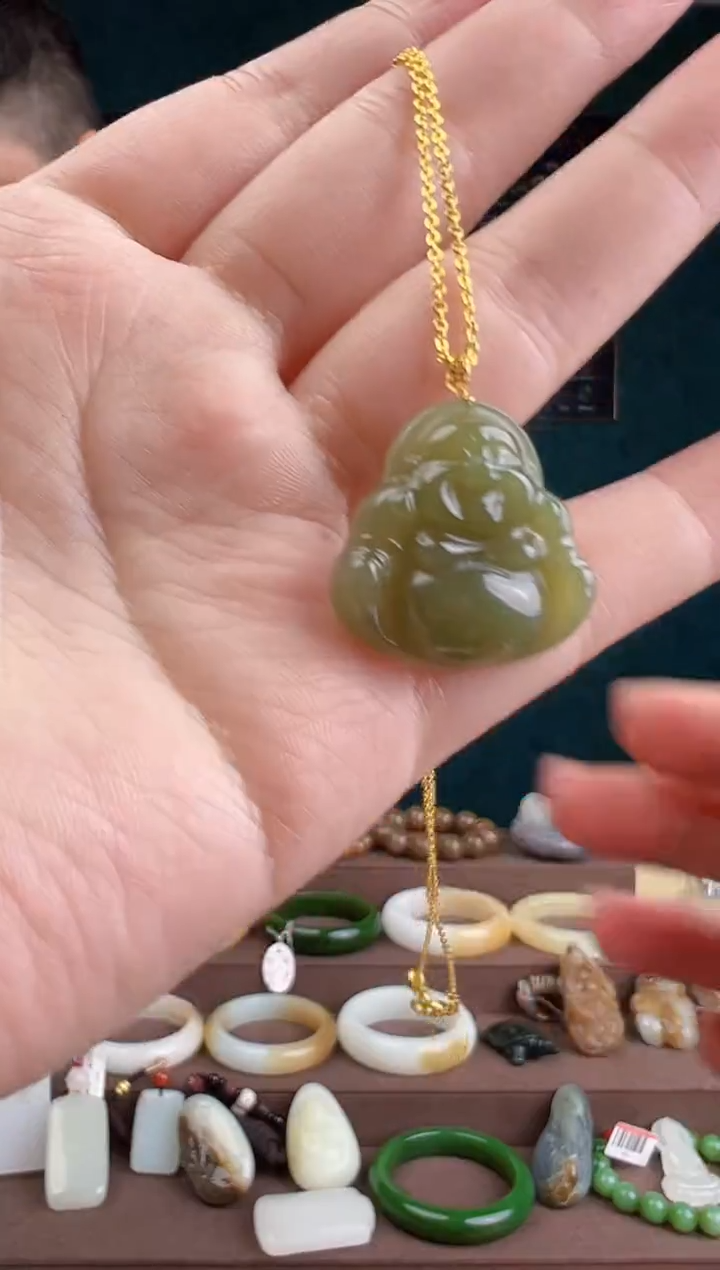 【闪购商品】和田玉颈饰18K金镶嵌ZZ 拍一发一 多样性发货
