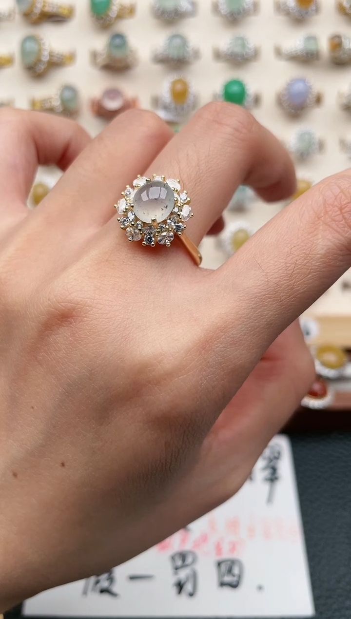 【闪购商品】翡翠戒指银S925镶嵌1111