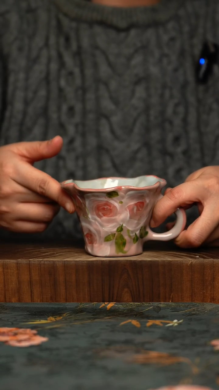 瓷片釉下彩手工手绘同款陶器