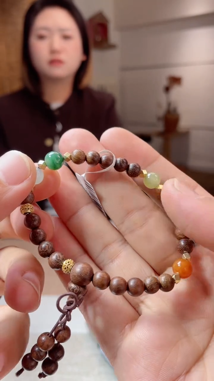 未镶嵌手链翡翠珠串