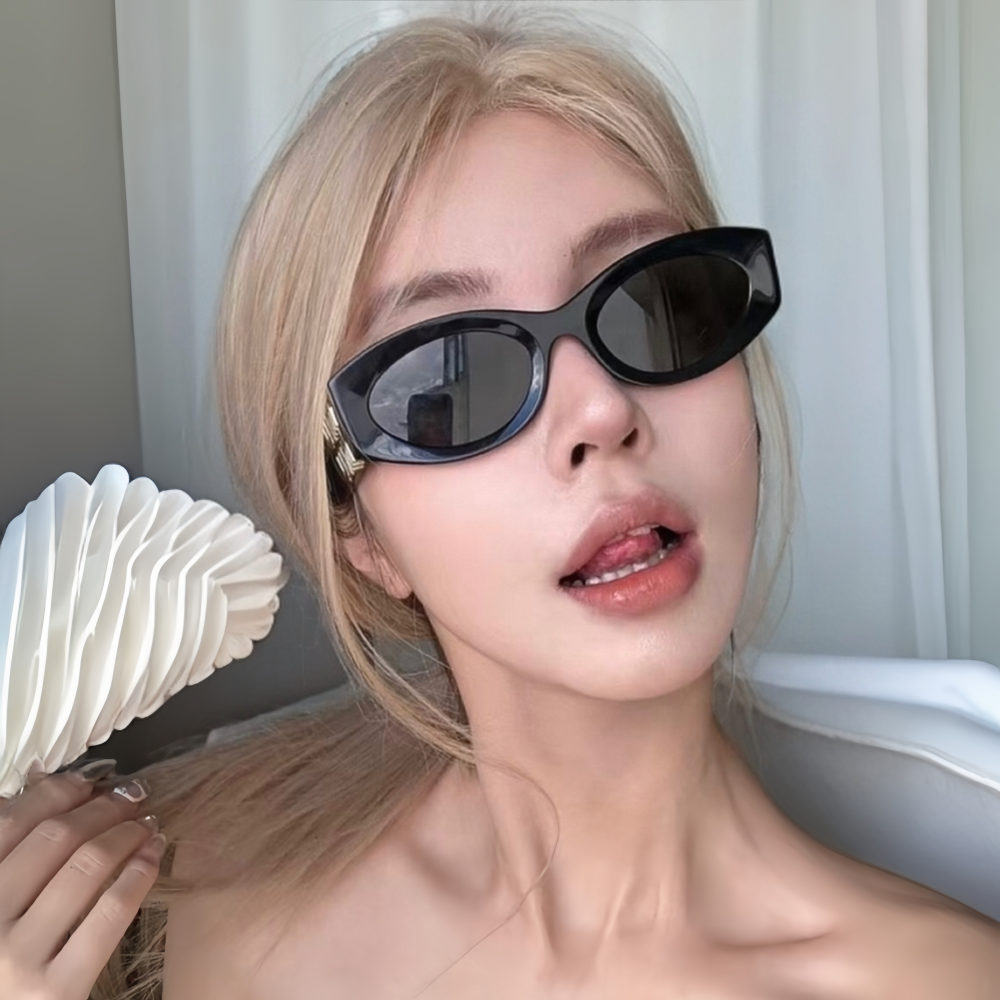 高版本妹妹家11W赵露思明星同款复古猫眼墨镜女防紫外线太阳镜