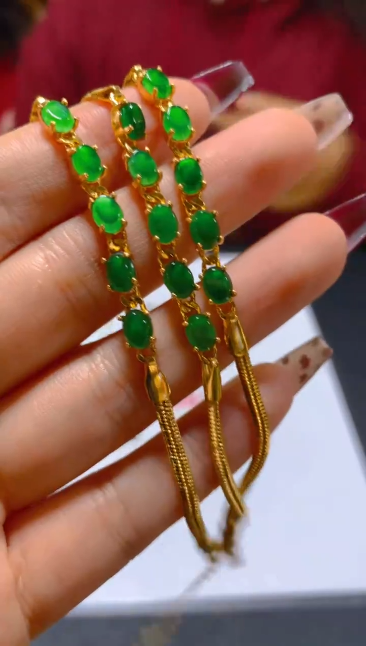 未镶嵌手链翡翠多样性发一
