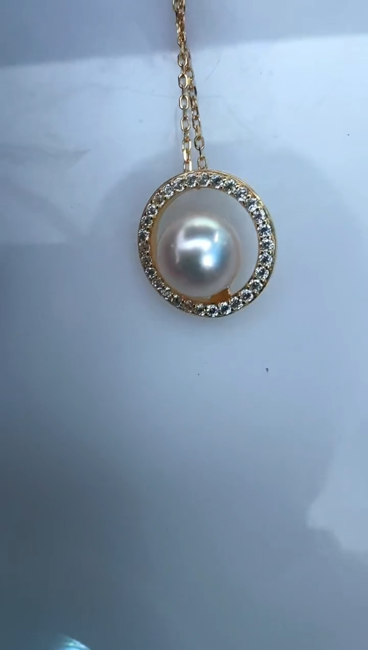 【闪购商品】海水珍珠颈饰银S925镶嵌套链